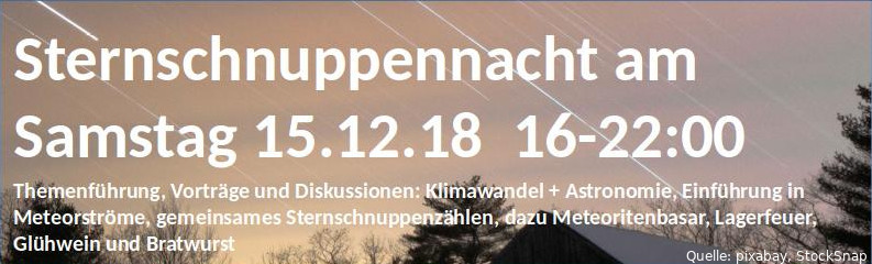 2018 12 Klima und Astronomie Sternschnuppennacht website