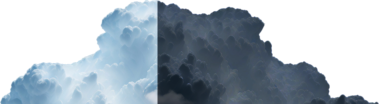 Wolke in der Mitte